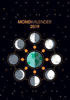 Der Monkalender 2019 - Terminplaner und Terminkalender mit Mondphasen: Planen, Notieren und Organisieren in den Mondphasen 3748108583 Book Cover