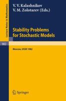 Stability Problems for Stochastic Models: Proceedings of the 6th International Seminar Held in Moscow, USSR, April 1982 (Lecture Notes in Mathematics) 3540122788 Book Cover