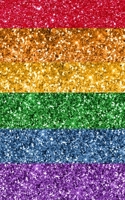 Regenbogen: Glitzer Notizbuch, LGBT Flagge Glitzerlook Buch, marmorierte Seiten zum Selbstgestalten 1708441662 Book Cover