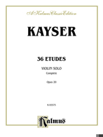 Thirty-six Etudes, Op. 20 (A Kalmus Classic Edition) 0769254020 Book Cover