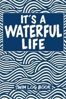 SWIM LOG BOOK: Swim Workouts Tracker Swimmers Training Practice Workout Journal - Cute Wave Pattern Cover 1675546622 Book Cover