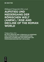 Aufstieg Und Niedergang Der Romischen Welt (German Edition) 3110127938 Book Cover