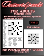 large print medium crossword puzles: Mindful moments engaging crossword puzles, tailored for adults and seniors to Enjoy. Fun and easy to read brain busters B0CTMWCGDK Book Cover