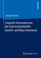 Corporate Governance Aus Der Sicht Institutioneller Growth- Und Value-Investoren 365803467X Book Cover