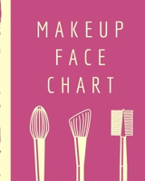 Makeup Face Chart: Blank Workbook for Beauty Students Evening Runway Looks Makeup Artists Direct Sales Consultants Beauty School Classes Practice Paper Journal Client Logbook Video Tutorial Makeup Jun 1706024037 Book Cover