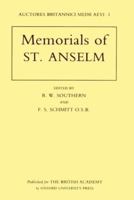 Memorials of Saint Anselm B0014I0PZC Book Cover