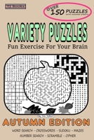 Variety Puzzles Autumn Edition: Fun Exercise For Your Brain B08M2BC5BF Book Cover