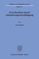 Erwerbsschutz Durch Aufopferungsentschadigung 3428017749 Book Cover