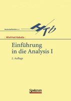 Einführung In Die Analysis 3827410339 Book Cover