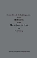 Sonderabdruck Fur Prufungszwecke Aus Dem Hilfsbuch Fur Den Maschinenbau 3662318644 Book Cover