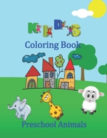 Kids Coloring Book Preschool Animals: Baby animals coloring book with animal names B08NZ3Y6LX Book Cover