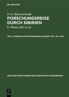 Tagebuchaufzeichnungen Januar 1723 - Mai 1724 3112563999 Book Cover