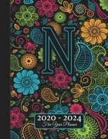 Five Year Planner: Monogram N Voodoo Style Binding I Your Initials Motivational Bullet Planner I 5 Years Appointments, Family Events, Log Book Business I Agenda & Schedule Journal I Christmas Gift 1673973892 Book Cover