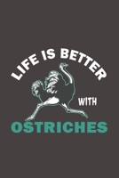 Life Is Better With Ostriches: Funny Gift For Ostrich Lovers And Everyone Who Love Birds- Notebook, Planner Or Journal For Writing About Ostriches Or ... To Write In for School, Kids & Students 1674980817 Book Cover