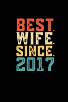 Best. Wife. Since. 2017: Daily journal 100 page 6 x 9 Retro 2nd Wedding Anniversary notebook for Her to jot down ideas and notes 1693741229 Book Cover
