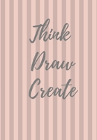 Think Draw Create: Kraft Coloured Stripy Sketch Book 1705344461 Book Cover