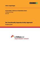 Der Functionally Separate Entity Approach 3656328889 Book Cover