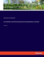 Zur Geschichte und Kritik des bäuerlichen Gemeindebesitzes in Russland: Zweiter Teil 3348083575 Book Cover
