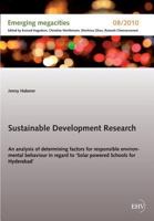 Sustainable Development Research 386741825X Book Cover