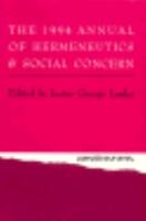 The 1994 Annual of Hermeneutics & Social Concern (Continuum, Vol 3) 0826446051 Book Cover