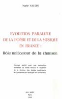 Evolution Parallele de la Poesie Et de la Musique En France: Role Unificateur de la Chanson 2707801534 Book Cover