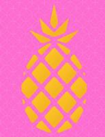 4 x 4 Graph Paper Notebook: Pineapple 1718998600 Book Cover