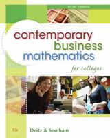 Contemporary Business Mathematics for Colleges, Brief Course [With CDROM] 0324595476 Book Cover