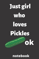 just girl who loves pickles OK notebook: 120 Blank Lined Pages - 6 x 9 notebook With Funny pickles Print On The Cover.Cute Gift Idea For pickles Lover, notebook ideal for writing your ideas, perfect g 1676571124 Book Cover