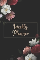 Weekly Planner: November 19 to December 20 - Monthly Schedule - 1 week at a glance - Calendar Checklists & Notes Daily To Do's Paper Budget Day Planer School Simple Christmas Black with Roses Flowers  1678386251 Book Cover