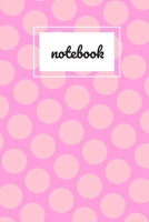 Pink polka dot print notebook: novelty notebook 6x9 1672760836 Book Cover