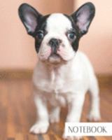 Notebook: Large College Ruled Notebook for Everyday Use French Bulldog Puppy Dog Black and White 1691090301 Book Cover