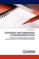 Correction and Explanation of Grammatical Errors 384540518X Book Cover