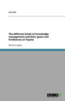 The different kinds of knowledge management and their goals and hindrances at Toyota 3640629930 Book Cover