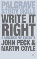 Write It Right: A Handbook for Students (Palgrave Study Guides) 1403994870 Book Cover