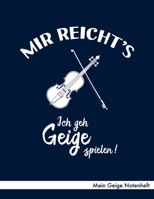 Mein Geige Notenheft: Notenheft ca. A4 mit 40 Seiten Notenpapier (Lineatur 14), Referenz Notenschrift, Inhaltsverzeichnis - Design "Ich geh Geige ... Violinist-in Violine (German Edition) 1687578133 Book Cover