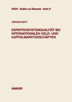 Expertensystemqualität bei internationalen Geld- und Kapitalmarktgeschäften B00EZ13DL8 Book Cover