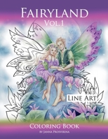 Fairyland Vol.1: Line Art Coloring Book 1471674630 Book Cover