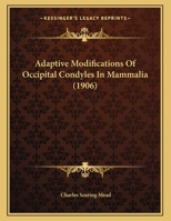 Adaptive Modifications Of Occipital Condyles In Mammalia 1166394913 Book Cover