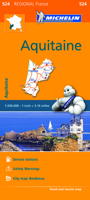 Michelin Regional Maps: France: Aquitaine Map 524 (Michelin Regional France) 2067209345 Book Cover