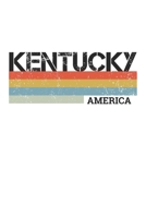 Kentucky: Cool Vintage Retro Stripes Kentucky Notebook Composition Makes For A Nice Gift And Souvenir For Friends, Family And Visitors To The State Of ... Lined Journal Blank Book 6 X 9 Pages 110 1711186430 Book Cover