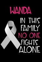 WANDA In This Family No One Fights Alone: Personalized Name Notebook/Journal Gift For Women Fighting Lung Cancer. Cancer Survivor / Fighter Gift for the Warrior in your life Writing Poetry, Diary, Gra 1702399877 Book Cover