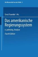 Das Amerikanische Regierungssystem: Eine Politologische Analyse 3322961397 Book Cover