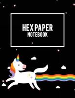 Hex Paper Notebook: Unicorn Gay Pride, 1/4 inch Hexagons Graph Paper Notebooks Large Print 8.5" x 11" Game Boards Paper, Math Activities and Coloring Patterns 1720889457 Book Cover