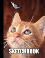 Sketchbook: Cute Kitten Cat Cover Design | White Paper | 120 Blank Unlined Pages | 8.5" X 11" | Matte Finished Soft Cover 1712894072 Book Cover