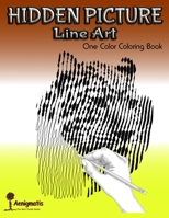 Hidden Picture Line Art: One Color Coloring Book B09244ZFZS Book Cover