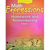 Math Expressions Homework And Remembering Volume 2 Grade 1 (Houghton Mifflin, Volume 2 Grade 1) 0618641211 Book Cover