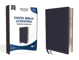 NVI Santa Biblia Ultrafina, Tamaño Compacto, Leathersoft, Azul Marino, Palabras de Jesús en Rojo 0829771743 Book Cover