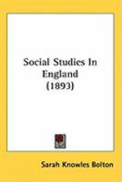 Social Studies in England 1437073875 Book Cover