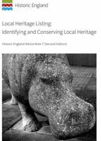 Local Heritage Listing: Identifying and Conserving Local Heritage: Historic England Advice Note 7 (Second Edition) 180207046X Book Cover