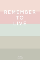 Remember To Live: Cute Inspirational Quote Planner 2020 - 6x9 100 Pages with Calendar + US and UK Holidays + Monthly and Weekly Organizer + Habit Tracker and Password Keeping Notebook 169851980X Book Cover